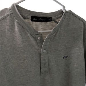 Ever Forward Henley Grey w/ Blue Logo
